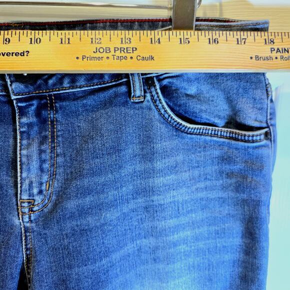 Gramicci Blue Jeans Slim Straight Leg Womens Sz 31 12-14 Medium Wash - Picture 9 of 11